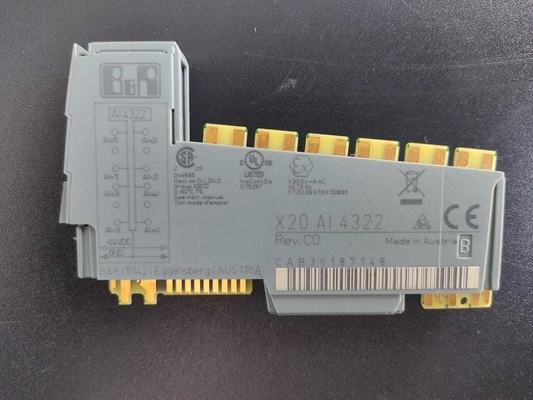 Entradas de análogo del módulo 4 de la entrada-salida del SISTEMA PLC de X20AI4322 B&amp;R X20 0 a 20 mA/4 a 20 mA