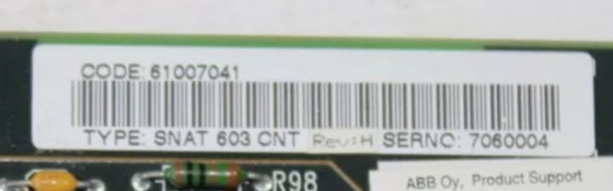 ABB SNAT603CNT 61007041H Tabla de control en stock diseñada para aplicaciones industriales que requieren