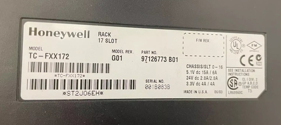 TC-FXX172 Honeywell Experion 17 Chasis de rack de ranura para piezas DCS Nuevo.