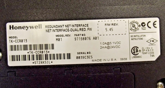 TK-CCR013 Modulo de interfaz de red de redundancia de Honeywell Nuevo