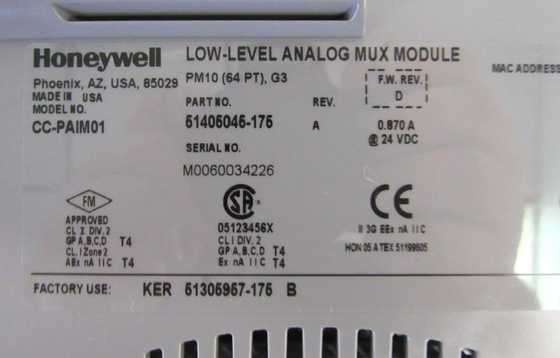 CC-PAIM01 Honeywell Modulo Mux IOTA de bajo nivel Modulo Mux analógico