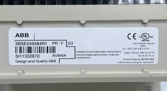 ABB AO845A 3BSE045584R1 Módulo de salida analógica S/R HART Módulo de 8 canales