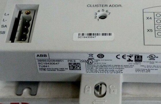 ABB TU841 3BSE020848R1 Unidad de terminación de soporte para E/S no redundantes
