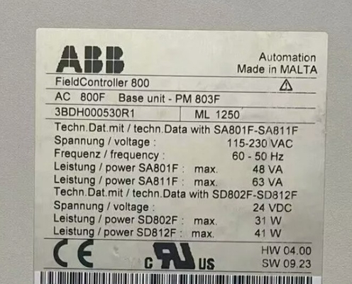 ABB PM803F 3BDH000530R1 Unidad base 16 MB Unidad central de memoria RAM con batería en búfer