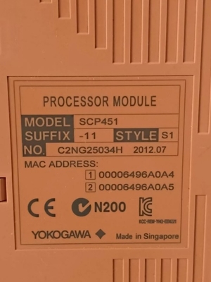 SCP451-11 YOKOGAWA Módulo de entrada digital de 16 canales Módulo de aislamiento de 24 V DC Módulo de procesador ProSafe
