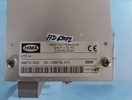 K7214 Panel de control de HIMA