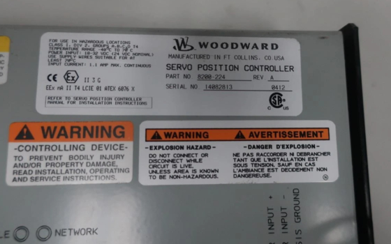 8200-224 Controlador de posición de servo de Woodward