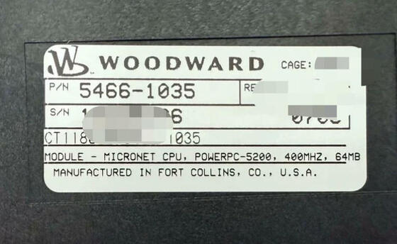 5466-1035 Módulo Woodward Micronet-CPU con múltiples interfaces de comunicación y configuración simple o redundante