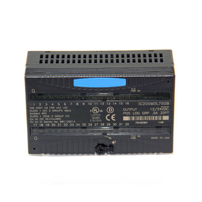 Posición positiva 5A agrupado lógica 32PT del módulo de salida de la lógica del PLC VersaMax de IC200MDL750 GE Fanuc 12/24VDC