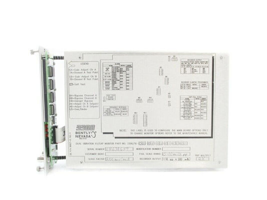 3300/16 doblado monitor dual de la vibración de la serie XY/GAP de Nevada Parts System 3300