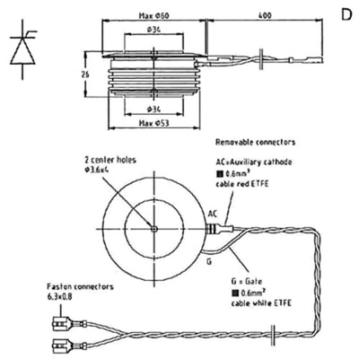 Módulo industrial YS150103-AC de las piezas del rectificador controlado de silicio del tiristor de YST6-01 P8C ABB